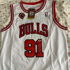 Rodman Chicago Bulls Jerseys. Color: White. Size: XL